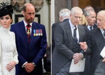 The Prince and Princess of Wales are standing strong with the king over Andrew Windsor's arrest.MEGA