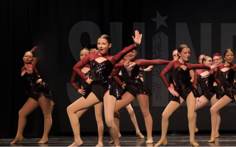 Dancers perform at the SHINE competition last year on April 5, 2025, in the Oscar Larson Performing Arts Center.