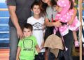 Steve Howey, Sarah Shahi, daughter Violet Moon Howey and sons William Wolf Howey and Knox Blue Howey attend the Premiere of 'Hotel Transylvania 3: Summer Vacation' on June 30, 2018 in Westwood, California. Axelle/Bauer-Griffin/FilmMagic