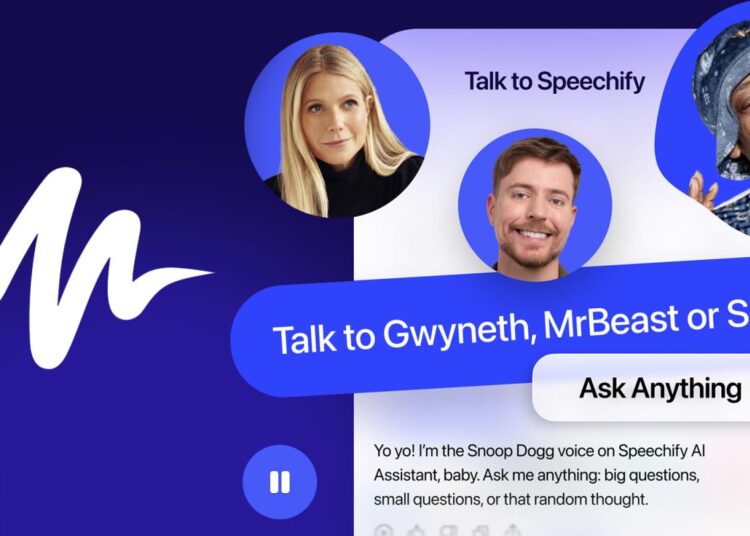 Speechify adds celebrity voices to its AI Voice Assistant