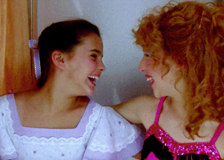 Actors Marcie Leeds and Mayim Bialik portray young Hillary and CC.