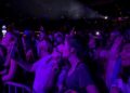 Members of the audience cheer as country music singer Easton Corbin performs at Texas Club on Friday, Aug. 30, 2019.