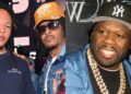(L-R) Domani, T.I. and 50 Cent.