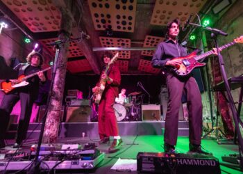 Adam Smith, James Bagshaw, Rens Ottink and Tom Walmsley of Temples performs on stage at Stereo, 2023 in Glasgow, Scotland. (Photo by Roberto Ricciuti/Redferns)