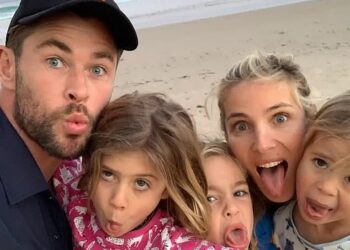 Rise of the celebrity 'Staddys': The Hollywood hunks who paused their careers to raise their children (Chris Hemsworth pictured with his wife Elsa Pataky and children)