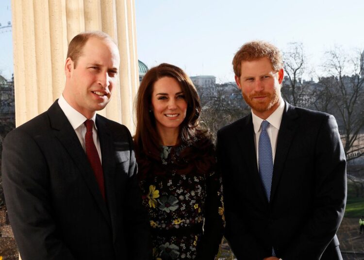 The Prince and Princess of Wales with Prince Harry