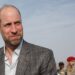Prince William boards a plane to leave Saudi Arabia. Pic: PA