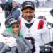 Cardi B and Stefon Diggs celebrate after the AFC Championship game against the Denver Broncos on Saturday, January 25, in Denver, Colorado.