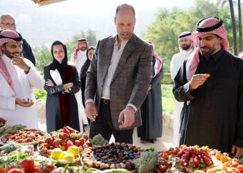 Prince William touring Saudia Arabia.<span> Credit: PA</span>