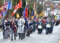 Members of the Royal Canadian Legion branch in Aldergrove are seen marching during Remembrance Day. The national association that speaks for all Legion branches has taken issue with comments by U.S. president Trump about Canada and other NATO allies. (Langley Advance Times file)