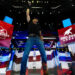 Kid Rock rehearses his performance before during the Republican National Convention Thursday, July 18, 2024, in Milwaukee. (AP Photo/Paul Sancya)