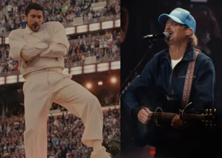The two halftime shows.NFL&sol;Turning Point USA