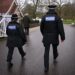 A police officer patrols near the Royal Lodge, Andrew Mountbatten-Windsor's former residence in Windsor Great Park, on Thursday.