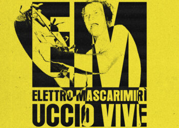 Uccio Vive by Elettro Mascarimirì cover artwork. A yellow cover with an illustration of a man.