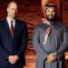 Prince William with Crown Prince Mohammed bin Salman in Saudi Arabia. Pic: Reuters
