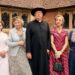 Debbie Chazen as Nurse Dorothy Hyde, Sorcha Cusack as Bridgette McCarthy, Mark Williams as Father Brown, Claudie Blakley as Isabel Sullivan and Ruby-May Martinwood as Brenda Palmer in Father Brown. BBC Studios/Kevin Baker