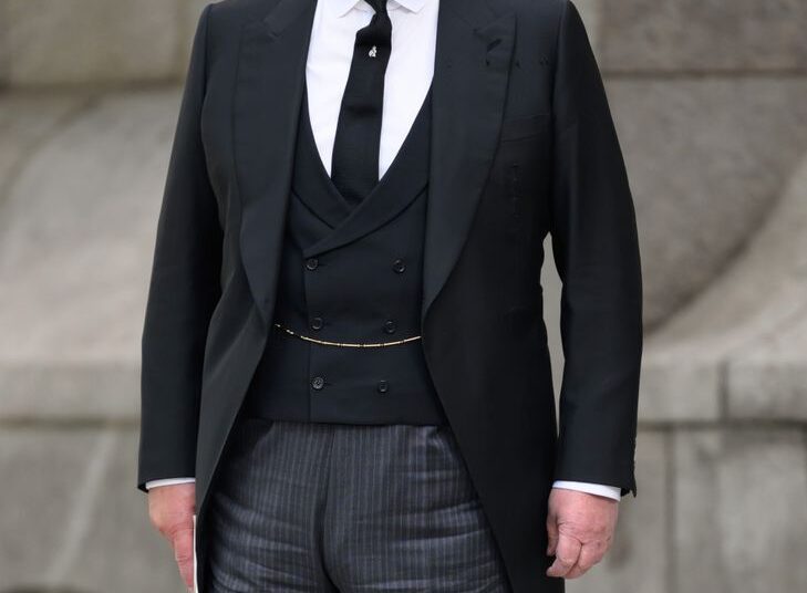 Prince Andrew in a black suit