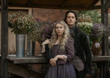 Lauren Lyle and Cesar Domboy in 'Outlander' Season 8