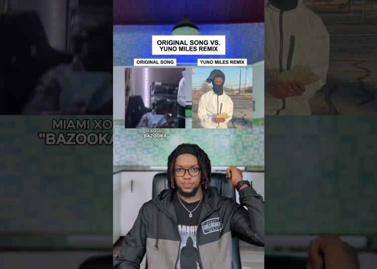 Original Song Vs. Yuno Miles Remix: Bazooka “Miami XO” #shorts #music #meme
