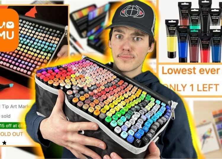 Making art with ONLY TEMU art supplies!