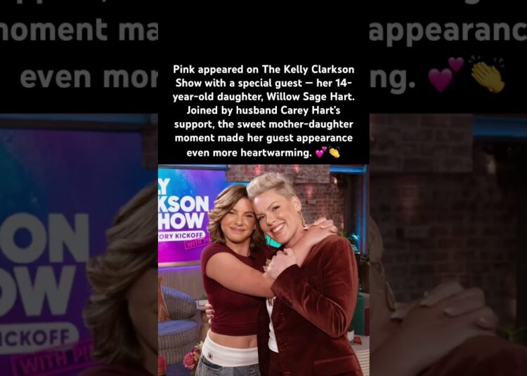 ADORABLE Moment: Pink & Willow 💕 #Pink #WillowSageHart #KellyClarksonShow #Celebrity #viral #trend