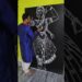 How to Draw Bharatanatyam Dancer 🤍 | Easy Chalk Art Shorts #shorts #art #artislife #artpractice
