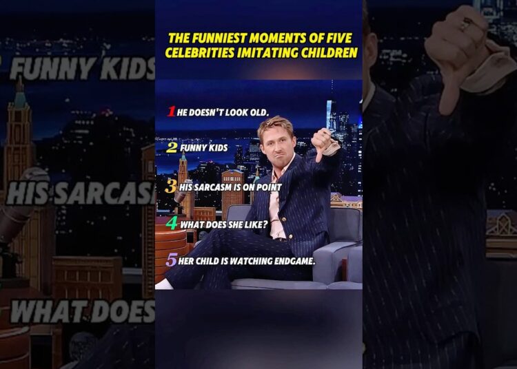 The funniest moments of five celebrities imitating children #trending #fyp #usa #youtube #celebrity