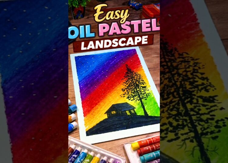Oil pastel Very Easy Drawing || #art #viral #painting #artist #artwork