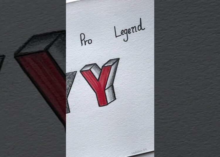 how to draw letter ‘Y’ #shorts #craft #art #drawing #crafts #satisfying