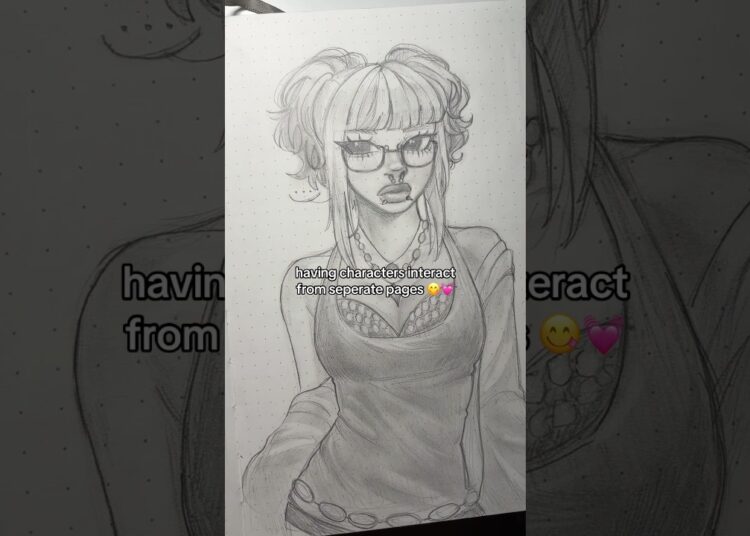 i dont think she likes him 😅 #art #drawing #artist #originalcharacter #sketch