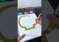 Drawing, But The Gold Marker is HUGE! Very Satisfying! (#Shorts)