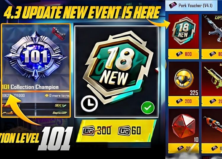 😱 A18 Royal Pass For 60 UC New Event | New 101 Collation Level | Free Upgrade Gun & Red Materials