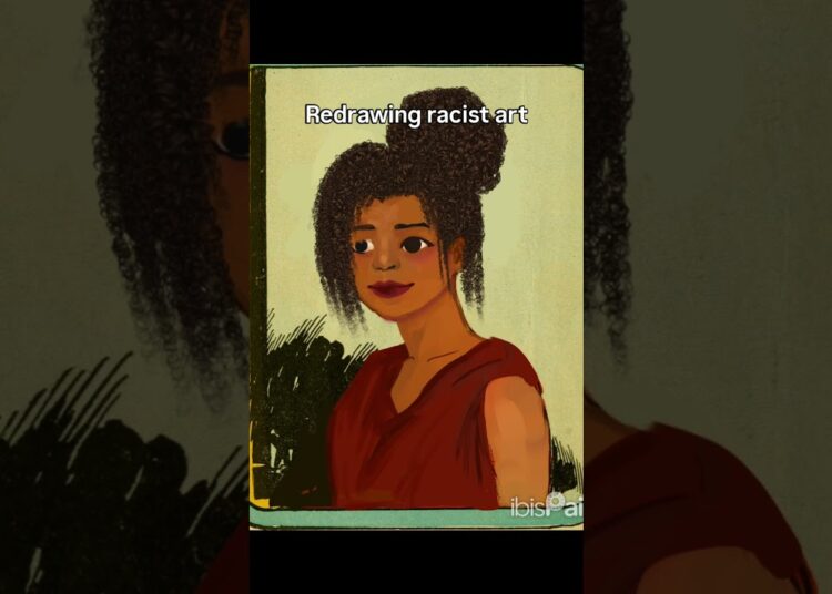 Turning racist caricature into something human, #process #art #illustration #portrait