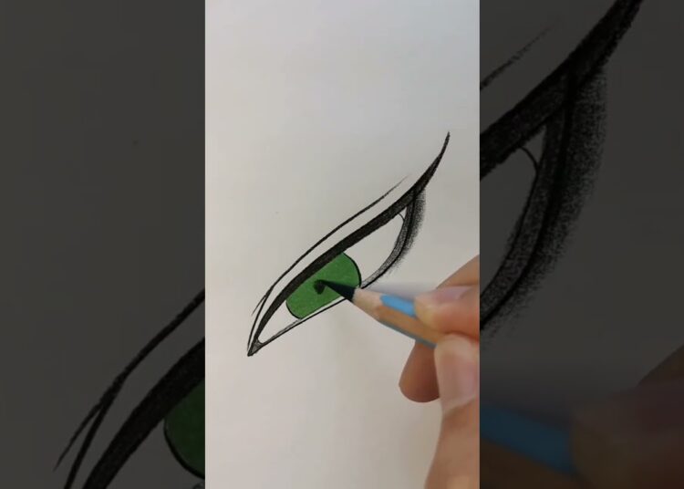 eyes 👁️💚#drawing#art#artist#foryou#fyp#viral#shorts
