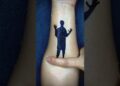 Shadow Tattoo on Hand by floating pen art sticker #shorts #tattoo #art