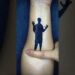 Shadow Tattoo on Hand by floating pen art sticker #shorts #tattoo #art