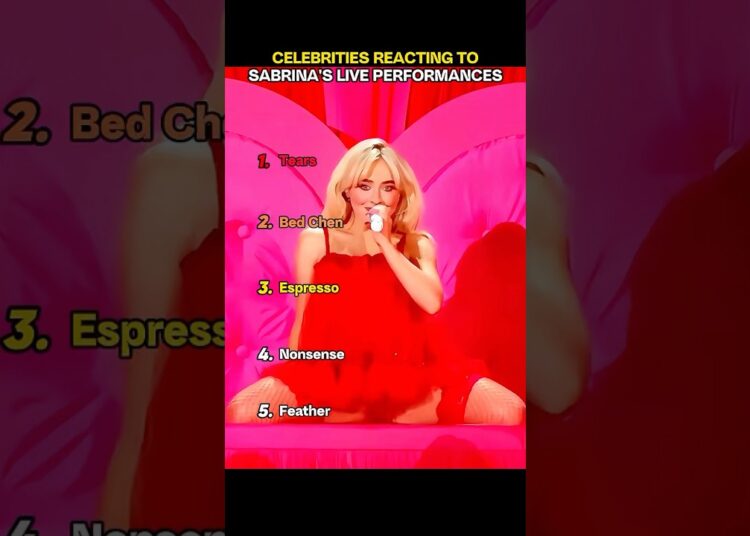 Celebrity reactions to Sabrina’s live performance #Sabrina #CelebrityReactions #LiveVocals #PopIcon