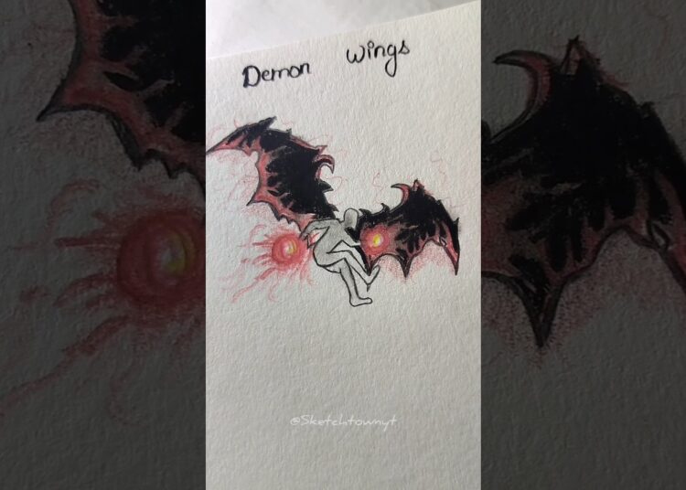 Eternal prism x Demon wings drawing #howtodraw #art #artist #drawing #shorts #cool #fyp