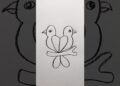 How to draw birds from heart shape ❤️🐦 #art​ #drawing​ #artist​ #artwork​