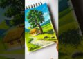 🫠A Quiet Home in Nature #shorts #painting #art #artist #postercolourpainting #natureart