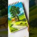 🫠A Quiet Home in Nature #shorts #painting #art #artist #postercolourpainting #natureart