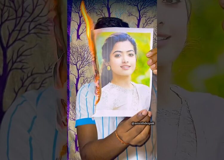 Rashmika Mandan 😘🤩 #drawing #shorts #trending #viral#artist