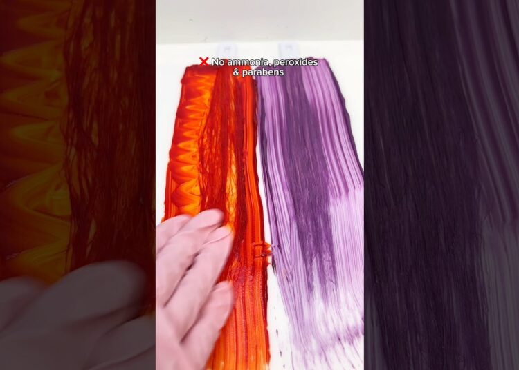 Fiery Red vs Royal Purple semi-permanent color masks ❤️💜 #pallure