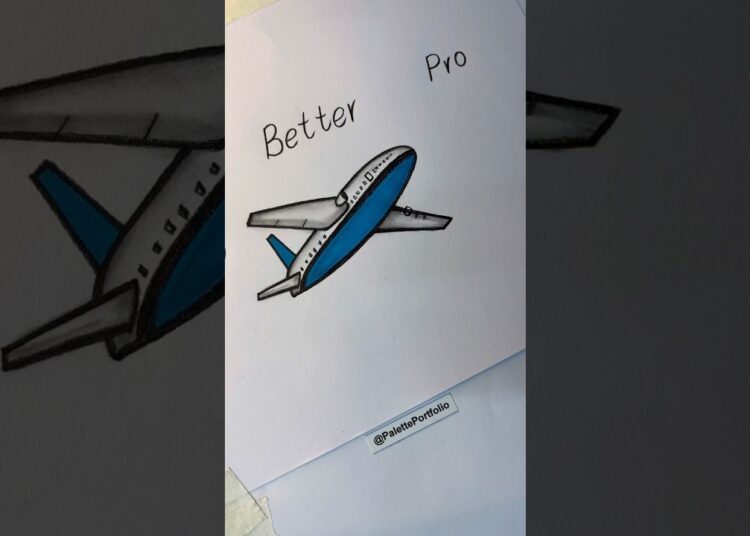 Plane  ✈️ drawing #art #drawing #artist #shorts #howtodraw