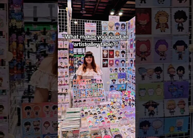 I was reading some of those comments and was like oop 🫣🫣🫣 #comiccon #animeconvention #artistalley