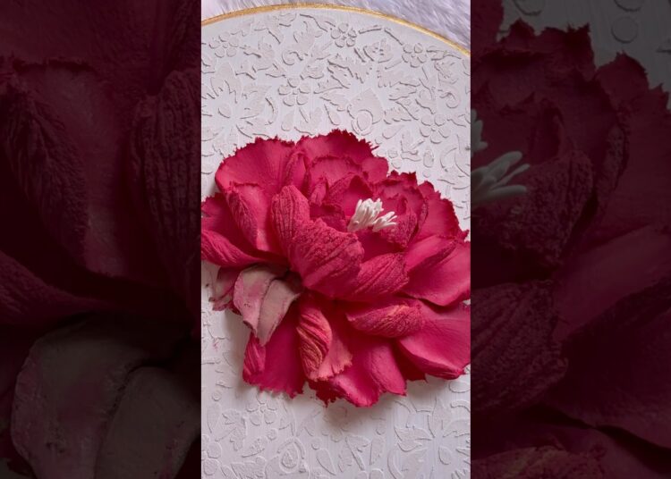 Sculpted Peony #art #sculpturepainting #floraart #artist