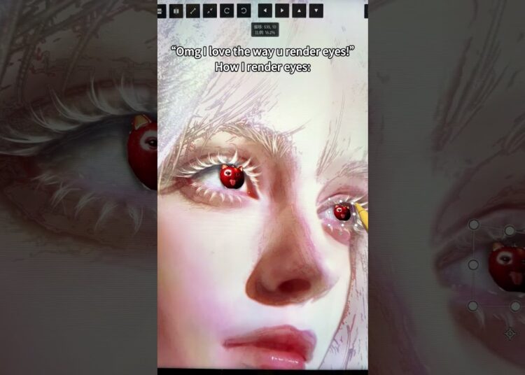 How I render eyes (not srs!!) #art #drawing #paintstudio #artist #shorts #digitalart #procreate