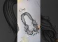 Hair drawing SHORT vs LONG #howtodraw #art #drawing #artist #shorts