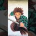 Tanjiro Kamado #youtubeshorts #art #wallart #anime #drawing #artist #chalkart #anime #tanjiro