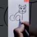 Cat Word Into Cat Art #drawing #art #pencildrawing #stepbystep #artist #tipsclub